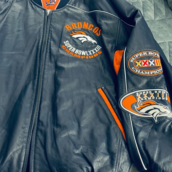 Denver Broncos Leather Jacket - Picture 2 of 7